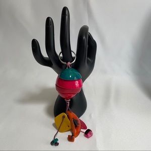 Handmade Keychain in Tagua Seed.